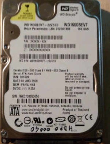 WD1600BEVT-22ZCT0
