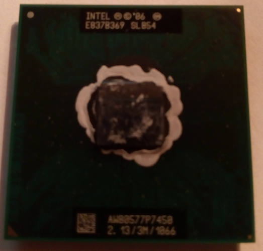 SLB54 Intel Core 2 Duo P7450 2.13GHz cache 3Mb socket 478, set d'instructions 64 bits Bus 1066 MHz.