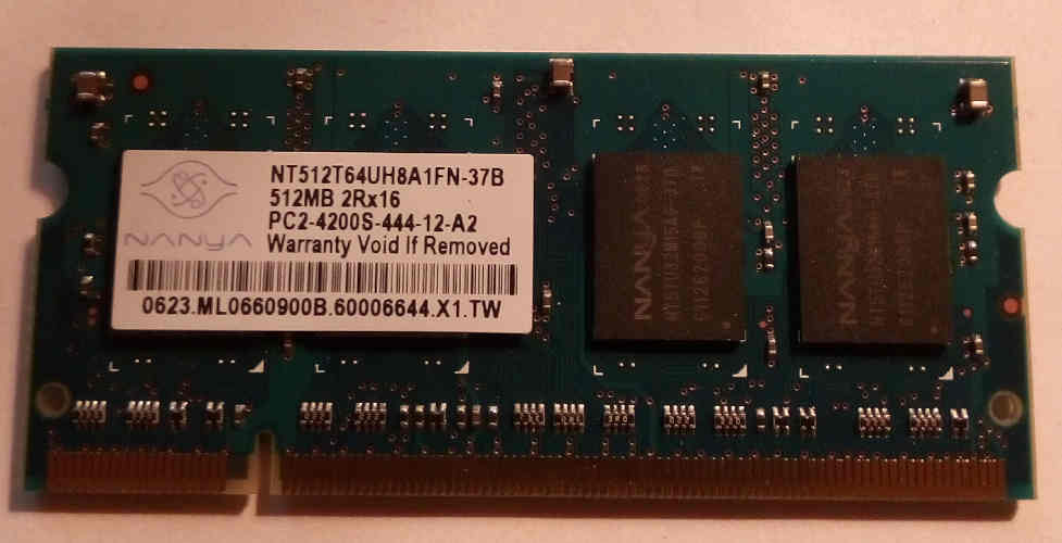 NT512T64UH8A1FN-37B RAM NANYA DDR2 512Mb