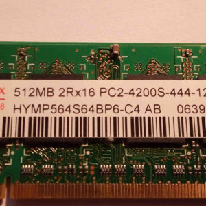 HYMP564S64BP6-C4 AB RAM Portable Hynix DDR2 512 Mb non ECC PC2-4200S, taux de transfert 533MHz, latence programmable de CL3 à CL5, 1.8V (+/-0.1), garantie 2 ans