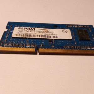 EBJ10UE8BDS0-DJ-F RAM Portable ELPIDA DDR3 1Gb non ECC PC3-10600S, HP 598859-001, CL9, cycle 1.5ns, 1.5V (+/-0.075), garantie 2 ans
