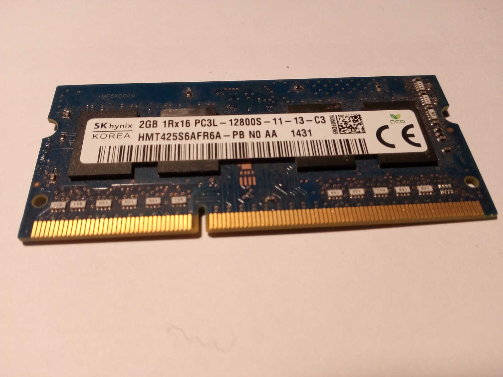 HMT425S6AFR6A-PB RAM Portable SK HYNIX DDR3L 2Gb non ECC PC3L-12800S, CL11 cycle 1.25ns 1600MHz 1.35V (+/-0.075), garantie 2 ans