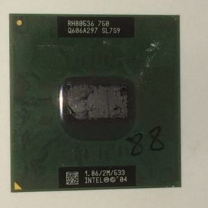 SL7S9 Intel Pentium Dothan lithographie 90nm, M750, 1,86GHz, socket 478, 2Mb Cache L2, bus 533MHz, Garantie 2 ans.