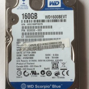 WD1600BEVT Disque dur Western Digital Scorpio Blue, 2,5