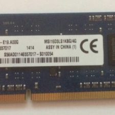 Garantie 2 ans pour cette barrette de RAM Portable Kingston MSI16D3LS1KBG/4G DDR3 4Gb, non ECC, PC3-12800, 1066MHz, CAS 5-11, 28ns.