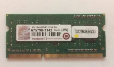 Achat ici = Garantie 2 ans, retour 30 jours. TS128MSK64V3U RAM Portable TRANSCEND DDR3 1Gb, non ECC, PC3-8500, 1066MHz, CL 9 1.5V