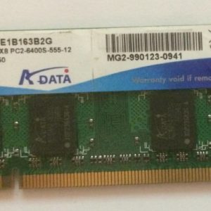 Achetez ici votre barrette de RAM portable garantie 2 ans ADOVE1B163B2G ADATA DDR2 2Gb, non ECC, PC2-6400S, 800MHz, latence CL6.