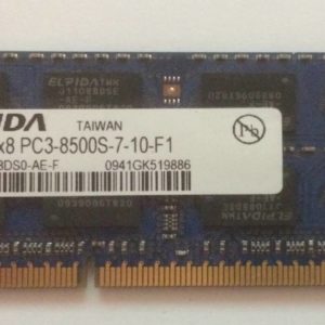 Achetez ici votre barrette de RAM portable EBJ21UE8BDS0-AE-F ELPIDA DDR3 2Gb, non ECC, PC3-8500S, 1066MHz, latence CL7 garantie 2 ans