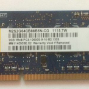 Acheté ici = Garantie 2 ans, retour 30 jours. M2S2G64CB88B5N-CG RAM Portable ELIXIR DDR3 2Gb, non ECC, PC3-10600S, 1333MHz, CL 9 1.5V.