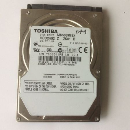 MK5059GSX Disque dur TOSHIBA 2,5" 500Gb SATA cache 8.1Mb standard ATA8-ACS SATA/300 Garantie 1 an, retour 30 jours.